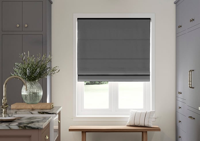Medina, Dark Charcoal - Twist&Fit Roman Blind - Image 3